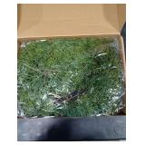 6.5FT Christmas Garland with 16.4FT LED Lights String - Artificial Realistic Cedar Garland, Norfolk Pine Cypress Vines with Lights for Christmas Winter Decorations Table Mantle Outdoor Indoor