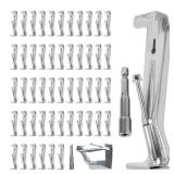 50-Pack Hidden Gutter Hangers 5 Inch K Style - Heavy Duty Rain Gutter Brackets and Screws, House Mounting Brackets Include 1/4 Hex Drill Bit