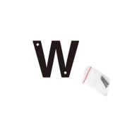 roslyong Address Number for Outdoor Signs, 3 Inch House Letter, Vintage Cast Iron Metal Solid Number Door Mailbox Decor with Screws, Black Home Letter W