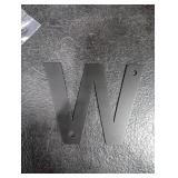 roslyong Address Number for Outdoor Signs, 3 Inch House Letter, Vintage Cast Iron Metal Solid Number Door Mailbox Decor with Screws, Black Home Letter W