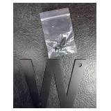 roslyong Address Number for Outdoor Signs, 3 Inch House Letter, Vintage Cast Iron Metal Solid Number Door Mailbox Decor with Screws, Black Home Letter W