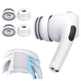 Premium Multi-Flange Eartips for AirPods Pro 1&2 (Large) Always Fits, Never Slips