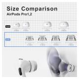 Premium Multi-Flange Eartips for AirPods Pro 1&2 (Large) Always Fits, Never Slips