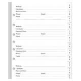 Password Book Refills - A-Z Password Notebook Refill Paper with Alphabetical Tabs, 120gsm White Paper, 7-Hole/Desk Size 4, 5.8 x 8.3