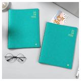 2026 Monthly Planner - Jan 2026 - Dec 2026, 12 Months Calendar/Planner with Faux Leather, 8.86 x 11.4, 15 Notes Pages, Strong Twin - Wire Binding, Pocket, Monthly Tabs, Perfect Organizer- Green