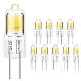 KOHEOPT 20W G4 Bulb,12V T3 Halogen Light Bulbs 2 Pin,G4 Light Bulbs Replacement for Under Cabinet Puck Light,Chandeliers, Accent Lights, Track Lighting (10 Pack)