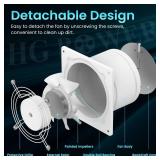 HG Power 6 Inch Exhaust Fan, 308CFM Wall Exhaust Fan for Kitchen, Metal Extractor Fan for Attic, Garage, Window Ventilation, HVAC System