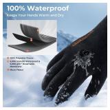 KastKing HydroSense Waterproof Fishing Gloves, 100% Waterproof and Breathable Cold Weather Fishing Gloves, Ideal for Ice Fishing, Winter Fishing & Outdoor Winter Sports, Fishing Gloves Men Women