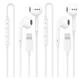 iPhone Headphones Wired Earbuds/Earphones with Built-in Microphone & Volume Control HiFi Stereo Nosie Reduction for iPhone 14 13 12 11 Pro Max XS XR X 8 7 6, Support All iOS