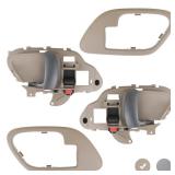 APPERFiT Interior Door Handle w/Bezel Kit (Tan) Compatible with 1995-2002 Chevy Chevrolet GMC Truck C1500 C2500 C3500 K1500 K2500 K3500 Suburban Tahoe Yukon 15708051 15708052
