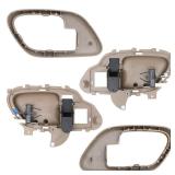 APPERFiT Interior Door Handle w/Bezel Kit (Tan) Compatible with 1995-2002 Chevy Chevrolet GMC Truck C1500 C2500 C3500 K1500 K2500 K3500 Suburban Tahoe Yukon 15708051 15708052