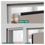 Weather Stripping Door Seal, 196 inch Wedge Window Seal Strip,Winter Insulation Weatherproof Foam Tape,Soundproofing Door Frame,Door Gap Filler Light Blocker,Noise Reduction for Exterior Door- Black