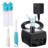 Dreyoo Pet Water Fountain Pump Compatible with PioneerPet Smartcat Fountain, 50 GPH 2W Cat Water Fountain Pump Replacement with Cleaning Brush Kit for Cat Water Dispender Pet Drinking Fountain