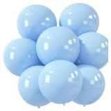 LovesTown 18 Inch Pastel Blue Balloons, 15 PCS Baby Blue Latex Balloons for Garland Arch for Birthday Wedding Engagement Anniversary Baby Shower Party Decor