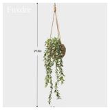 Fuxdre 3 Pack Mini Artificial Hanging Greenary Fake Hanging Plants in Basket for Wall Living Room Decor Bathroom Shelf Home Indoor