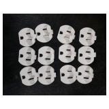 Lenink Loose Outlet Plug Fix, 12 Pack Plastic Snug Socket Secured, Outlet Tightener Insert for Most Loose Outlets, with Back Adhesive