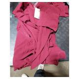 Dokotoo Womens Summer Wrap V Neck Short Flared Sleeve Smocked Elastic Waist Tiered Belted Ruffle Hem Mini Dress Wedding Guest Dresses for Women Ruby M