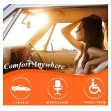 kingphenix Car Seat Cushion with 1.2inch Comfort Memory Foam, Seat Cushion for Car and Office Chair (Black)