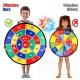 Toys Gifts for Kids Boys Daughter Son Birthday 29 Large Dart Board for Kids, Double-Sided Kids Dart Board with Sticky Balls, Indoor Sports & Outdoors Fun Party Play Games Toys
