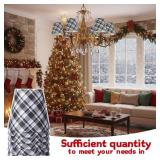 Glooglitter 6 Pcs Christmas Lamp Shades Set 5.5W x 5.1H Hardback Clip on Chandelier Shade Small Droplight Lampshade Cover Decor for Xmas Wall Lamp Gift (Plaid)
