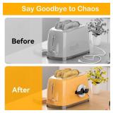 Daisyhome Cord Organizer for Kitchen Appliances-6 Pack, Appliance Cord Organizer stick on, Small Kitchen Appliances Cord keeper, Adhesive Cord Holder, Cord Winder for Pressure Cooker, Stand Mixer