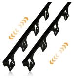 SZJHXIN Stove Gap Covers Stainless Steel, Adjustable 13.8-27.5 In(2 Pack), Heat Resistant, Gas Stove Side Gap Protector (Matte Black)