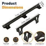 SZJHXIN Stove Gap Covers Stainless Steel, Adjustable 13.8-27.5 In(2 Pack), Heat Resistant, Gas Stove Side Gap Protector (Matte Black)