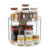 LAMU 2 Tier Lazy Susan Turntable Organizer 9.25