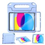 YIHE Kids Case for iPad (A16) 11th Generation 11 Inch 2025 & iPad 10th Generation 10.9 inch 2022, with Built-in Screen Protector and Handle Stand, Full Body Shockproof Protective Cover, LightBlue