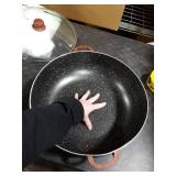 SENSARTE Nonstick Stock Pot with Lid, 2.6/4.5/6.6/8.5 QT Soup Pot Casserole Pot, Healthy Pasta Pot, Large Deep Cooking Pot, Big Sauce Pot Stew Pot, Induction Compatible, PFOA PFOS APEO Free, Black