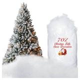 Tatuo 5 oz Fake Snow 149g Artificial Fake Cloud Christmas Faux Cloud Fluffy Snow Indoor Soft for Winter Christmas Tree Mantle Village Nativity Scene