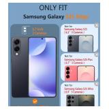 FNTCASE for Samsung Galaxy S25-Edge Case: Lightweight Cell Phone Cover Military Grade Drop Protection with Non Slip Textured Back | Rugged Shockproof Protective Bumper Cases(Black)