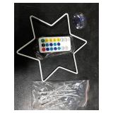 Tuanse 24 Folding Christmas Snowflake Lights with Remote Control 150 LED Outdoor Hanging Light up Snowflakes Decor for Xmas Tree Window Yard Garden Porch Party Decoration (White)