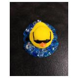 Toykee Lid Plate Topper for Stanley Cup 40 oz - Blue Rubber Duck with Sunglasses Ice Cube Funny Decoration Accessories for Tumbler, Water Botter Glitter Bling Decor for Women Girls