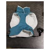 Lelepet Warm Dog Coats for Medium Dogs Waterproof Dog Winter Jacket Reflective Pet Fleece Vest Windproof Cold Weather Coats with Adjustable Buckle & Leash Hole, Dark Green, M