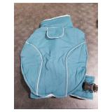 Lelepet Warm Dog Coats for Medium Dogs Waterproof Dog Winter Jacket Reflective Pet Fleece Vest Windproof Cold Weather Coats with Adjustable Buckle & Leash Hole, Dark Green, M