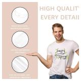 ORJ 2 PCS Adult Unisex Sublimation Blank T Shirts Polyester Tshirts for Sublimation White Crew Neck 3XL ONE ALREADY PRINTED ON