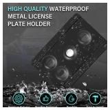 Durable Front License Plate Holder Compatible with 2014-2022 Porsche Macan, 2016-up Audi Q7 No Drill Tow Hook License Plate Bracket, Heavy Duty Car Number Frame with Anti-Theft Mounting Screws