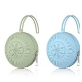 senbowe 2 Pack Silicone Pacifier Holder Case, Newborn Baby Portable Silicone Pacifier Case Cover Pouch for Diaper Bag