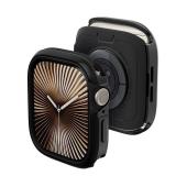 MAGEASY Aircraft-Grade Aluminum Rugged Case for 46mm Apple Watch Series 11, 10 | 2 in 1 Metal Hard Shell with Shockproof Inner Bumper for Maxed Protection, Odyssey - Midnight Black