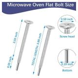 4PCS Under Cabinet Microwave Mounting Kit, Universal Microwave Mounting Bolts Replacement for Samsung, GE, Whirlpool, Kenmore, Maytag Microwaves, Microwave Cabinet Mounting Kit