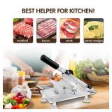 Manual Frozen Meat Slicer Machine for Home Use Meat Cutter Upgraded Stainless Steel Food Slicer Beef Mutton Roll for Hotpot Thickness Adjustable Cleavers Commercial Cooking Utensils cnh