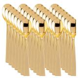 Liacere 360Pcs Plastic Spoons - 6.7 inch Heavy Duty Plastic Spoons-Heavyweight Gold Disposable Spoons-Gold Silverware for Halloween &Chrismas And Daily Using & New Year