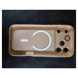 ankofave Magnetic for iPhone 17 Pro Max Case, with Camera Lens Protector, Compatible with Magnetic, Slim Shockproof Soft Silicone Metallic Luster Phone Case for iPhone 17 Pro Max, Champagne Gold