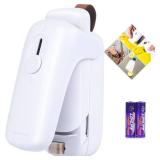 Mini Bag Sealer, Bag Sealer Heat Seal with Cutter, 2 in 1 Heat Sealer Portable Resealer Machine for Chip Bags, Plastic Snack Bags Food Storage