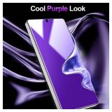 Fotbor 2 Pack for Samsung Galaxy S25 Ultra Privacy Screen Protector[Not Glass], Cool Purple Anti Spy Anti Blue Light 7H Hardness Film with Alignment Frame, Sensitive Unlocking Bubble Free Case Friendl