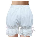 Cemavin Cotton Cute White Lace Lolita Bloomers, Medium