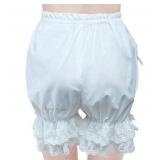 Cemavin Cotton Cute White Lace Lolita Bloomers, Medium