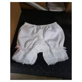 Cemavin Cotton Cute White Lace Lolita Bloomers, Medium