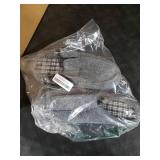 ONCAI Mens Slippers with Orthotic Arch Support,Cotton-Blend High-Density Memory Foam Plantar Fasciitis House Slippers Warm Clogs Slip-on Indoor Outdoor Rubber Sole Felt Grey Size 11